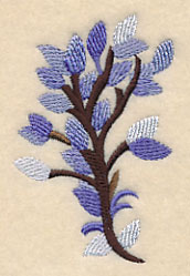 Wintry Leaf Branch in Watercolor