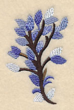 Wintry Leaf Branch in Watercolor