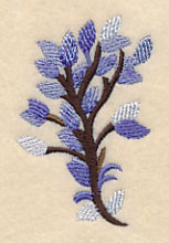 Wintry Leaf Branch in Watercolor