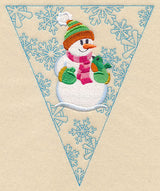 Winter Bunting - Snowman