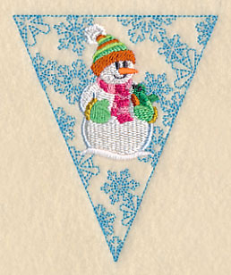 Winter Bunting - Snowman