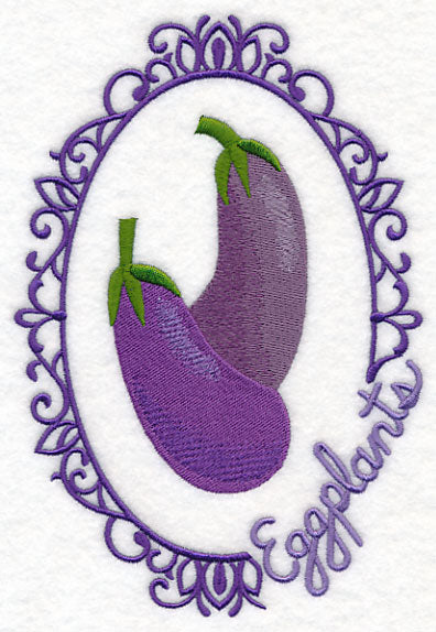 Vegetable Cameo - Eggplants