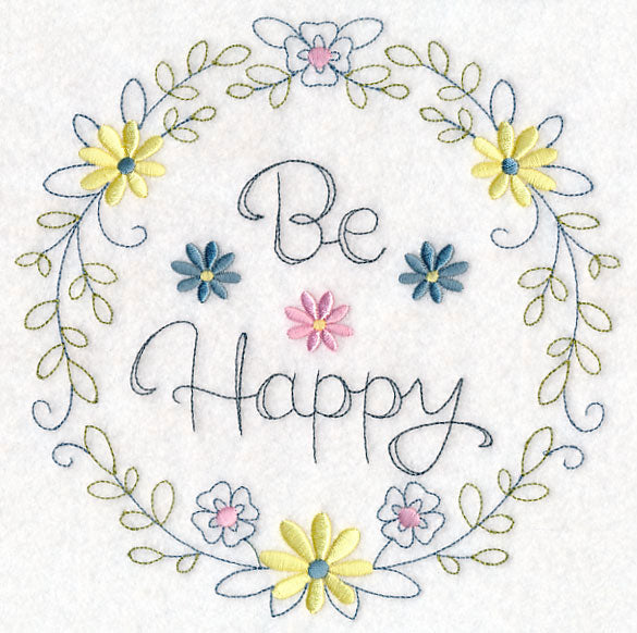 Be Happy Wreath (Vintage)