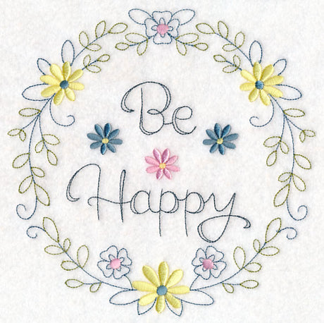 Be Happy Wreath (Vintage)