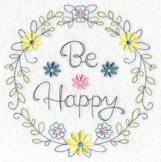 Be Happy Wreath (Vintage)