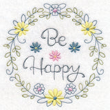Be Happy Wreath (Vintage)