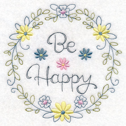 Be Happy Wreath (Vintage)