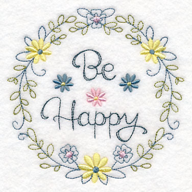 Be Happy Wreath (Vintage)