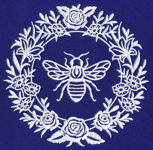 Napoleonic Bee Medallion (Whitework)