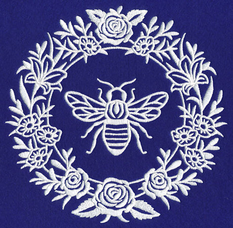 Napoleonic Bee Medallion (Whitework)
