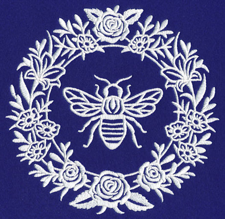 Napoleonic Bee Medallion (Whitework)