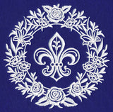 Fleur De Lis Medallion (Whitework)