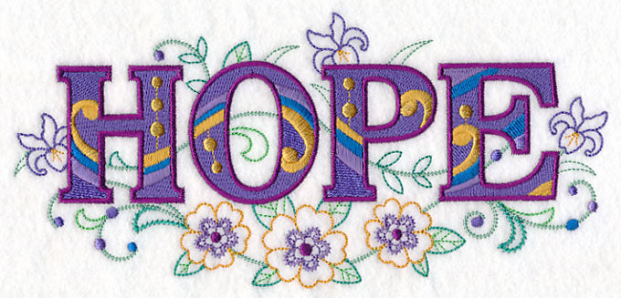Hope with Vintage Flower Fade
