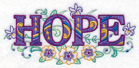 Hope with Vintage Flower Fade
