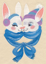 Snuggling Winter Bunnies