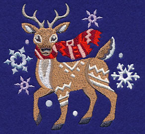 Retro Winter Deer