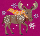 Retro Winter Moose