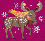 Retro Winter Moose