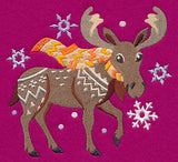 Retro Winter Moose