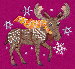 Retro Winter Moose