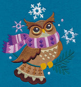 Retro Winter Owl