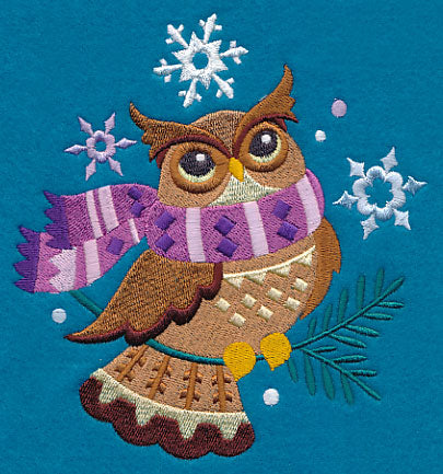 Retro Winter Owl