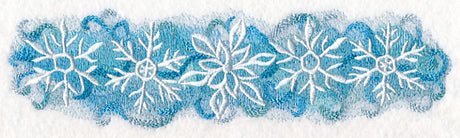 Snowflakes in Watercolor Border