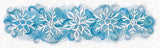 Snowflakes in Watercolor Border