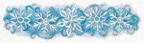 Snowflakes in Watercolor Border
