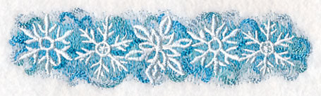 Snowflakes in Watercolor Border