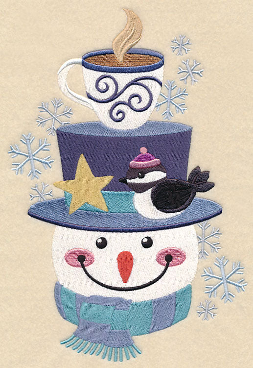 Cozy Winter Snowman Stack – Embroidery Library