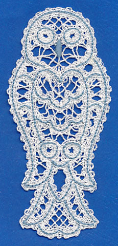 Snowy Owl Bookmark (Battenburg Lace)