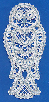 Snowy Owl Bookmark (Battenburg Lace)