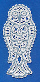 Snowy Owl Bookmark (Battenburg Lace)