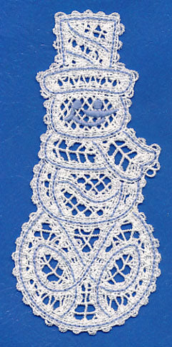 Snowman Bookmark (Battenburg Lace)