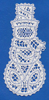 Snowman Bookmark (Battenburg Lace)