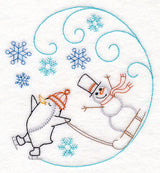 Skating Penguin Circle (Vintage)