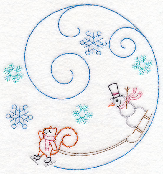 Skating Squirrel Circle (Vintage)