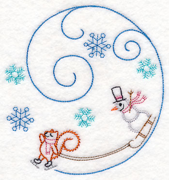 Skating Squirrel Circle (Vintage)