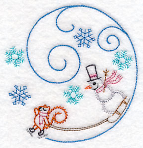 Skating Squirrel Circle (Vintage)