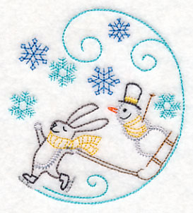 Skating Rabbit Circle (Vintage)