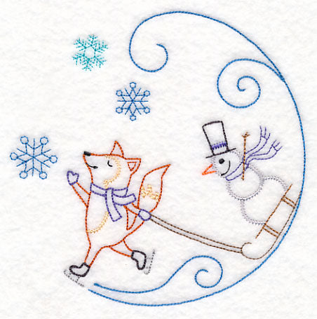 Skating Fox Circle (Vintage)