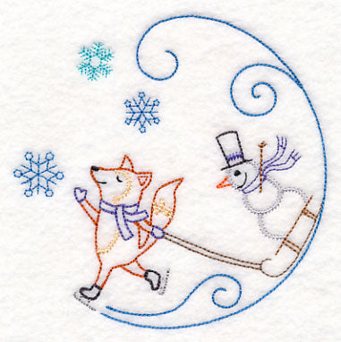 Skating Fox Circle (Vintage)