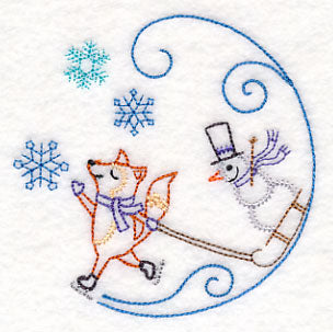 Skating Fox Circle (Vintage)