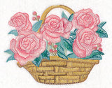 Romantic Roses Basket in Watercolor