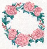 Romantic Roses Wreath in Watercolor