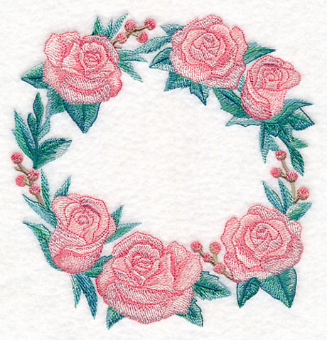 Romantic Roses Wreath in Watercolor