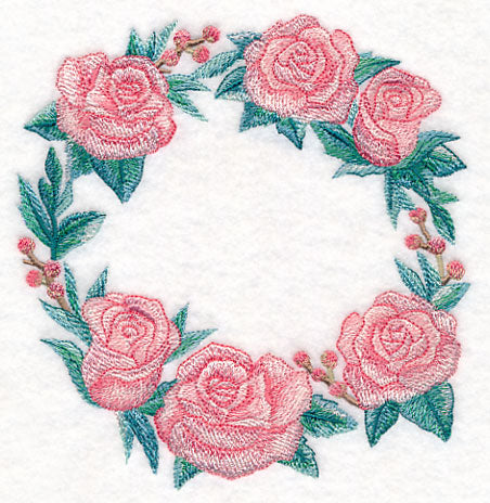 Romantic Roses Wreath in Watercolor