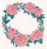 Romantic Roses Wreath in Watercolor