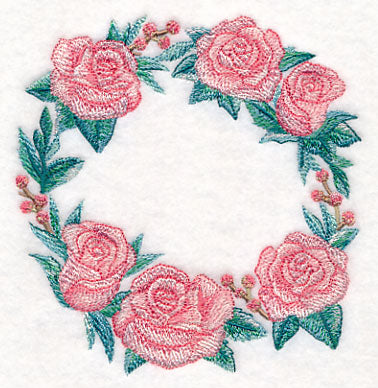 Romantic Roses Wreath in Watercolor